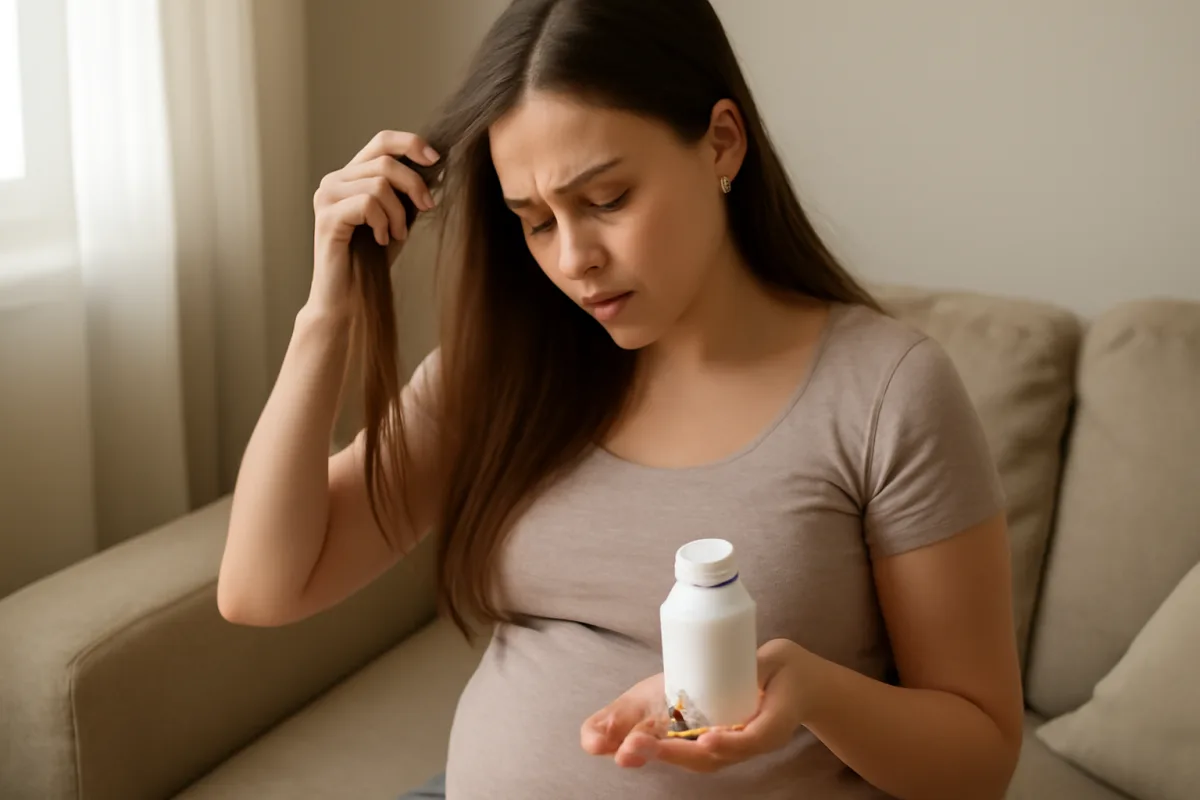 Integratori per capelli in gravidanza: cosa funziona davvero contro la caduta temporanea
